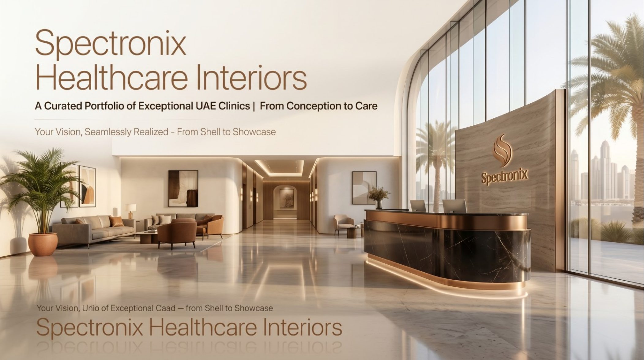 Spectronix Healthcare Interiors – luxury clinic interior design portfolio Dubai UAE