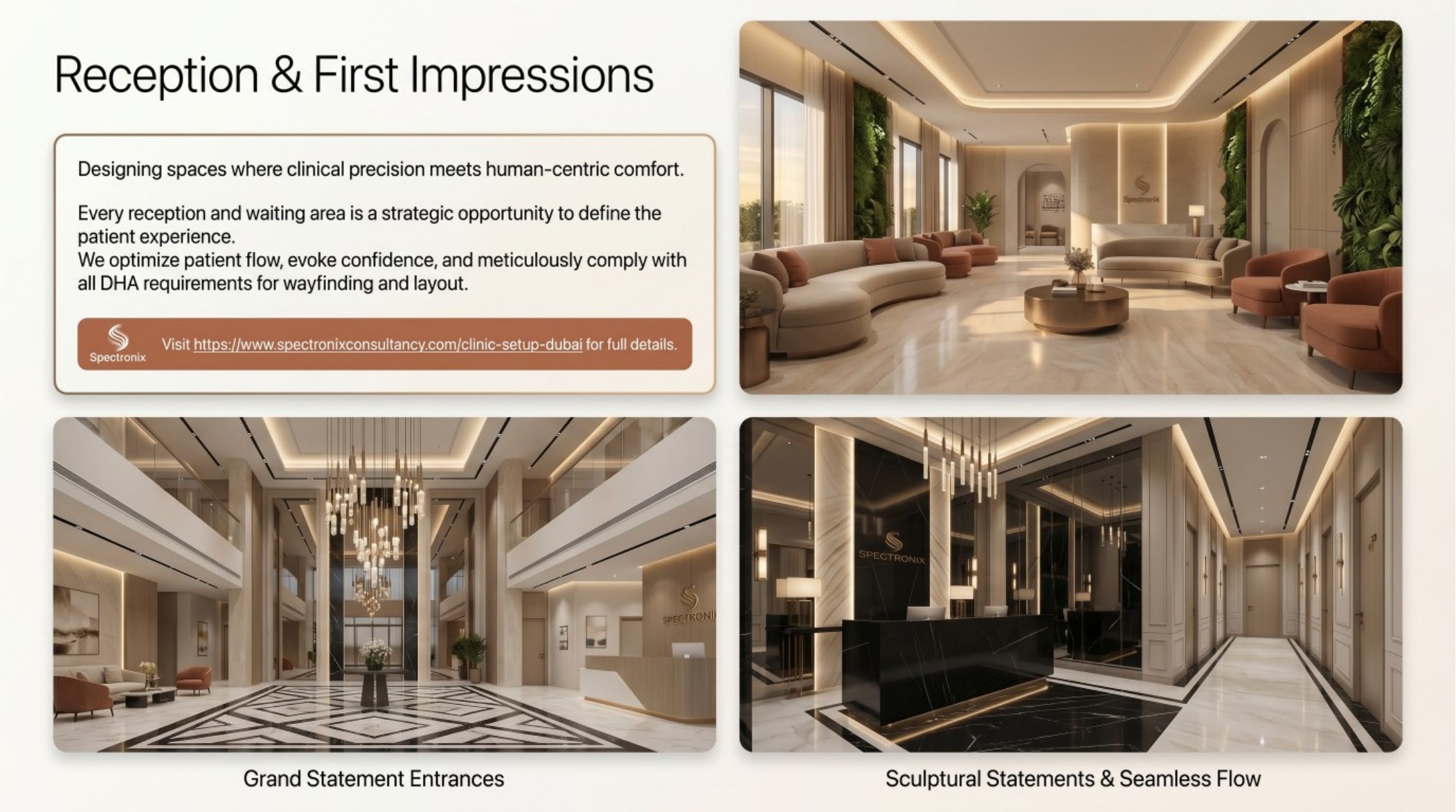 Curated portfolio of premium UAE clinic interiors by Spectronix