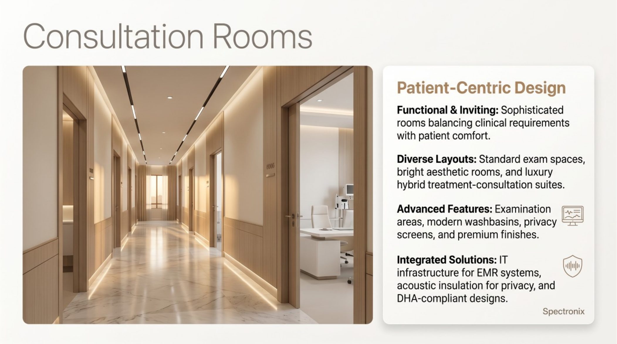 Patient-centred consultation room design with calming biophilic elements